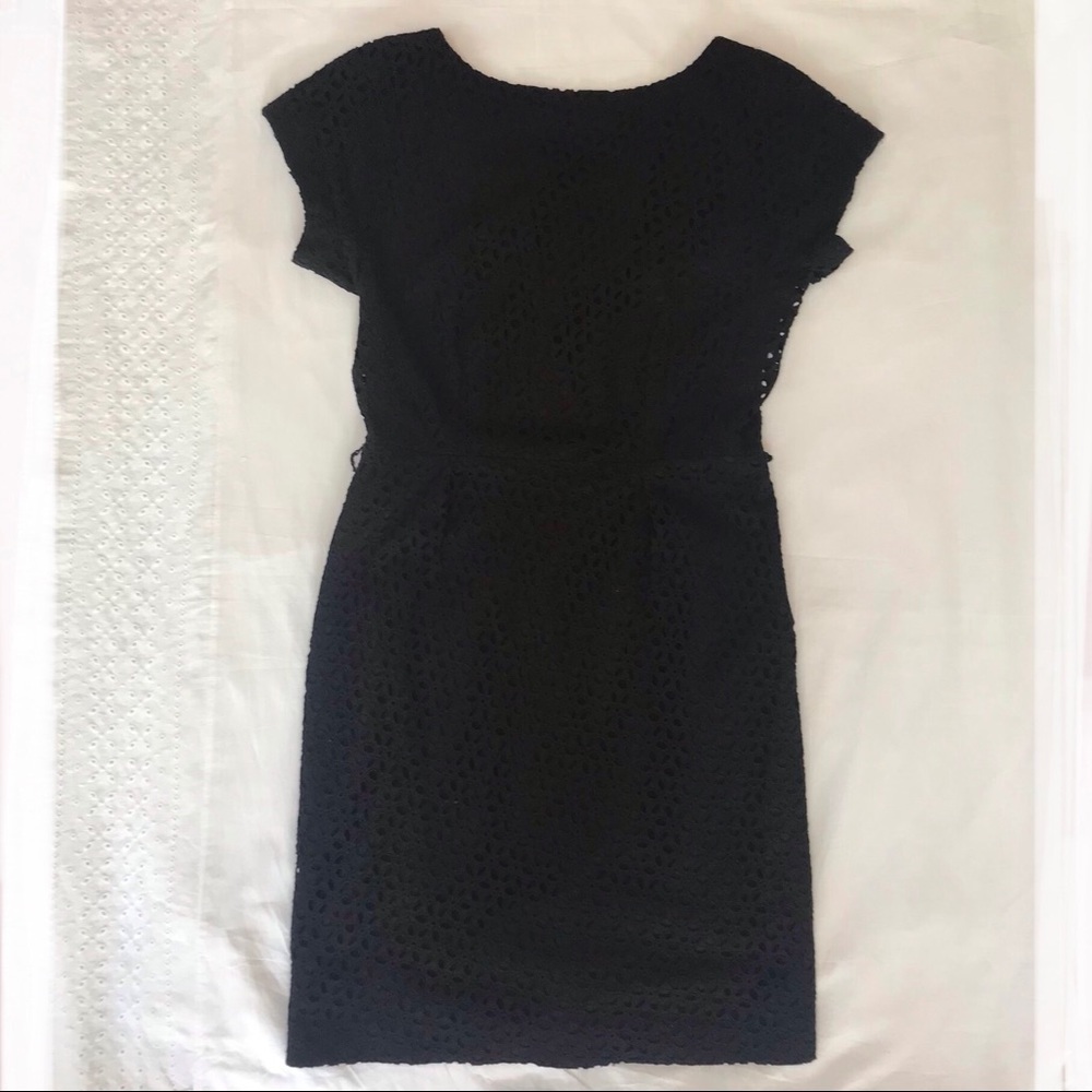 Kate Hill Eyelet Dress Black Size 8P